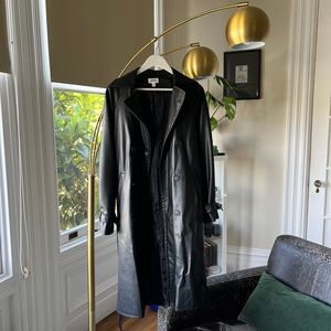 Leather trench coat